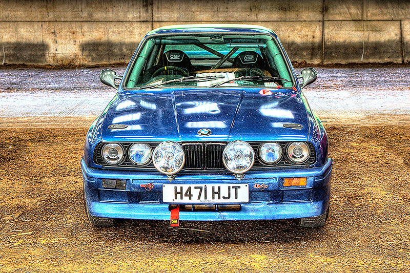 1990 BMW 316 Rally Car in HDR at the PK Memorial Rally 2018