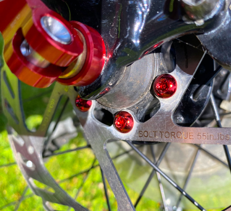 Red Rotor Bolts for MTB