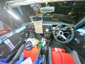 Taken with a Wide Angle GoPro – the inside of a Ford Escort Mkii Rally Car.