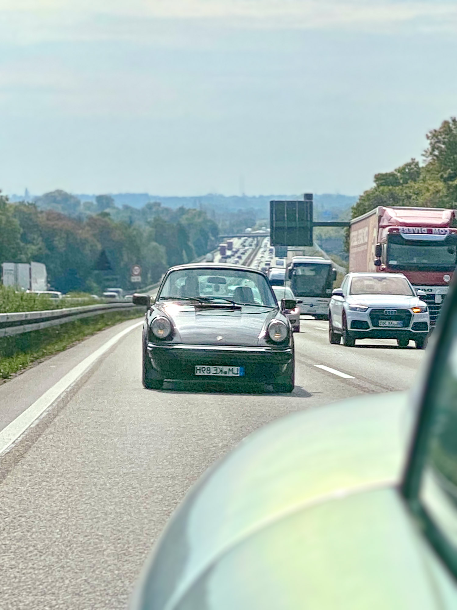 A Classic Porsche 911 tags along in the TVR Tour on the Autobahn