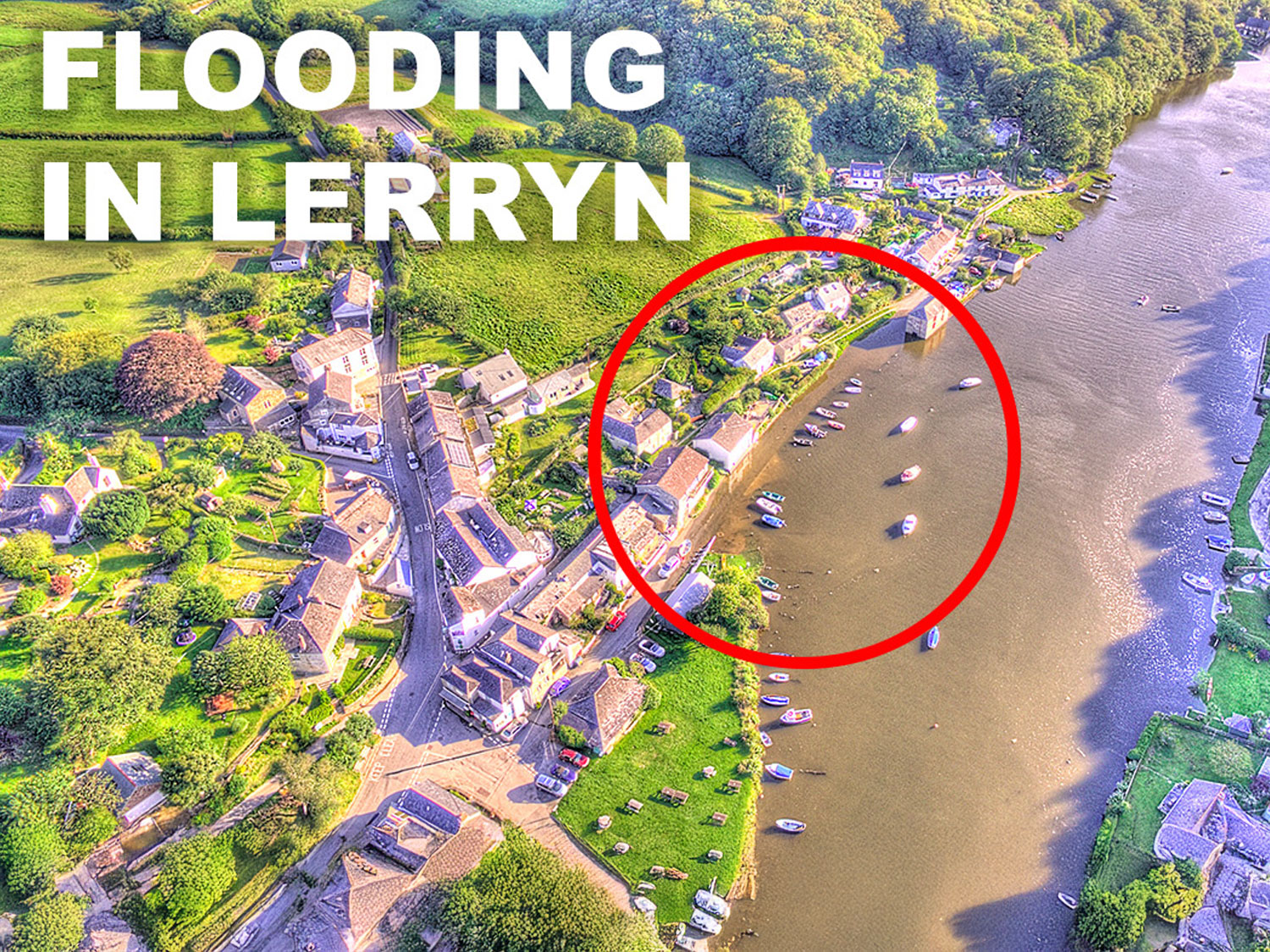 Flooding in Cornwall - Lerryn